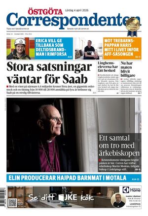 Förstasida Östgöta Correspondenten