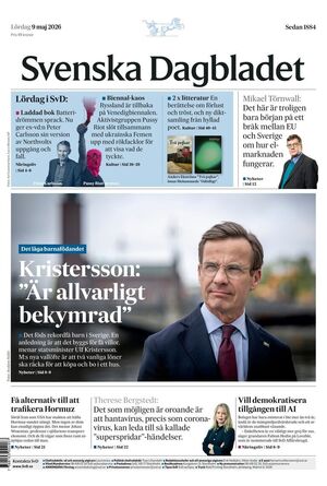 Förstasida Svenska Dagbladet