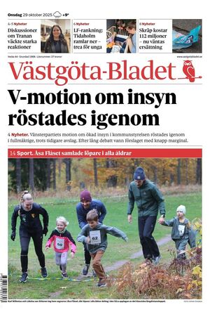 Förstasida Västgöta-Bladet