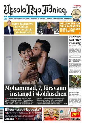 Förstasida Upsala Nya Tidning