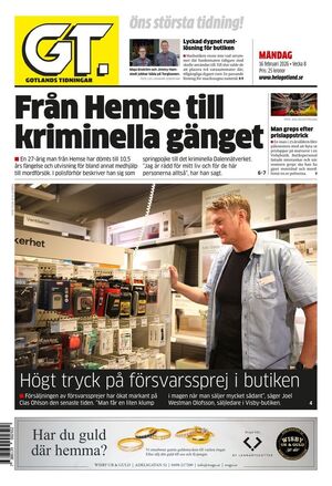 Förstasida Gotlands Tidningar