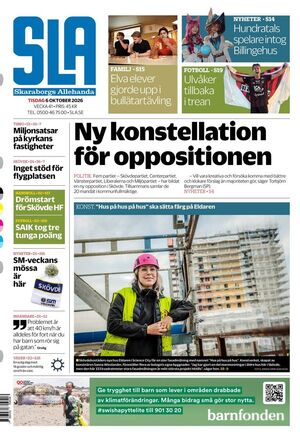Förstasida Skaraborgs Allehanda