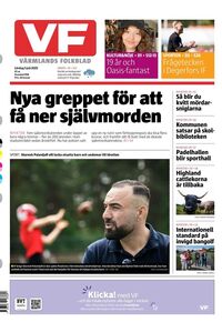 Förstasida Värmlands Folkblad
