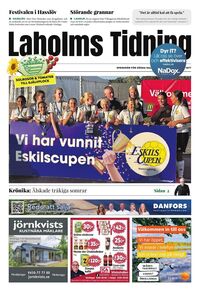 Förstasida Laholms Tidning