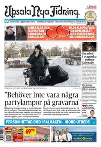 Förstasida Upsala Nya Tidning