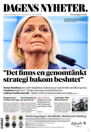 Förstasida Dagens Nyheter