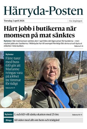 Förstasida Härryda-Posten