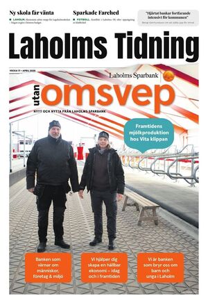 Förstasida Laholms Tidning