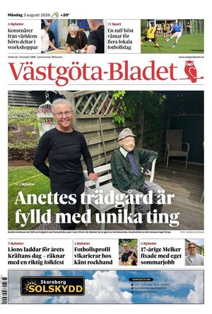 Förstasida Västgöta-Bladet