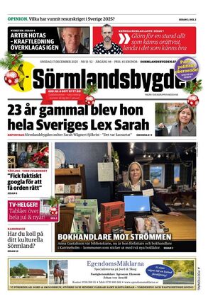 Förstasida Sörmlandsbygden