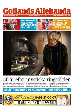 Förstasida Gotlands Allehanda