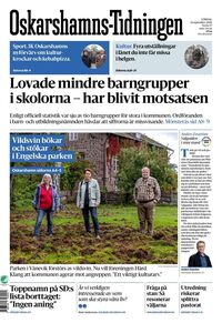 Förstasida Oskarshamns-Tidningen
