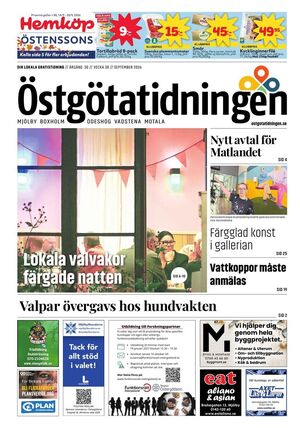 Förstasida Östgötatidningen