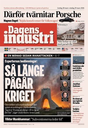 Förstasida Dagens industri