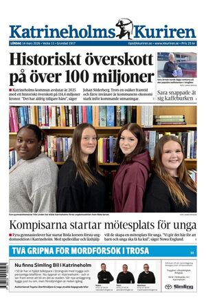 Förstasida Katrineholms-Kuriren