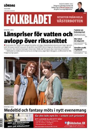 Förstasida Folkbladet Västerbotten