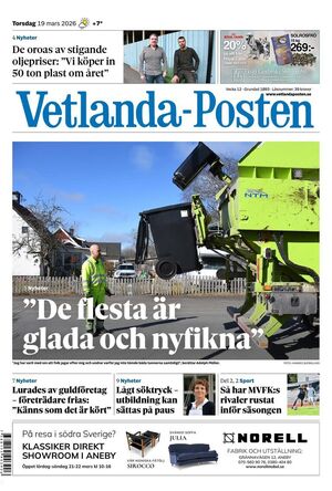 Förstasida Vetlanda-Posten