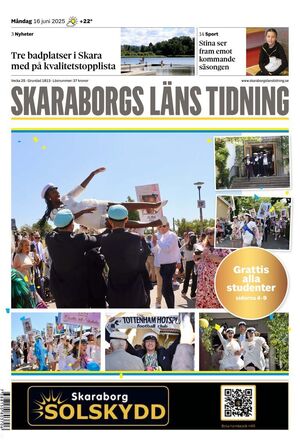 Förstasida Skaraborgs Läns Tidning