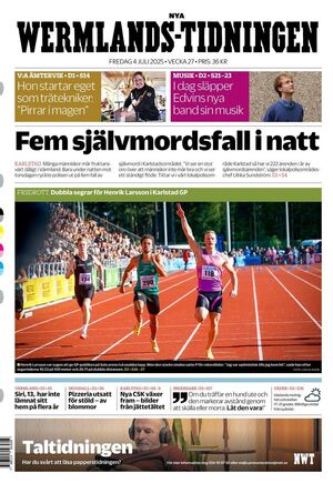 Förstasida Nya Wermlands-Tidningen