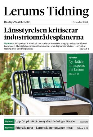 Förstasida Lerums Tidning