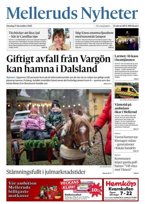 Förstasida Melleruds Nyheter