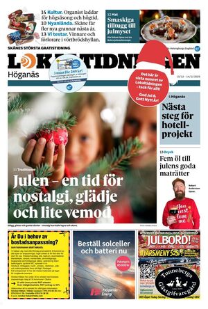 Förstasida Lokaltidningen Höganäs