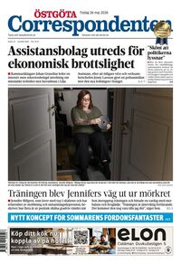 Förstasida Östgöta Correspondenten