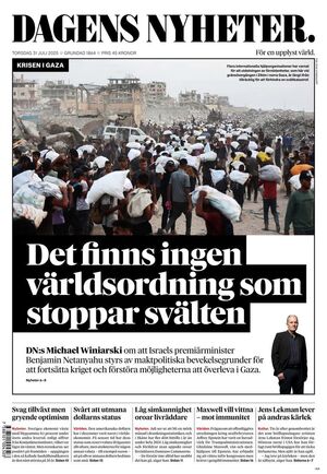 Förstasida Dagens Nyheter