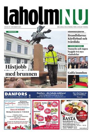 Förstasida Laholms Tidning