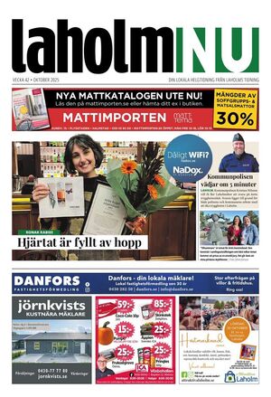 Förstasida Laholms Tidning