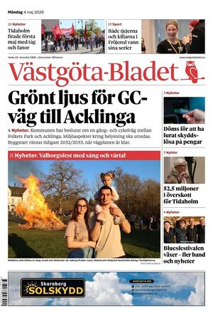 Förstasida Västgöta-Bladet