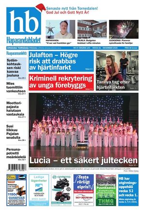 Förstasida Haparandabladet