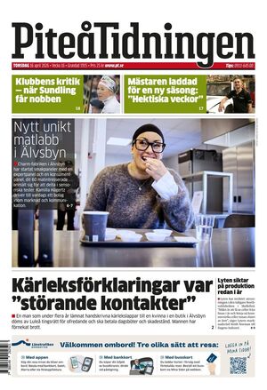 Förstasida Piteå-Tidningen