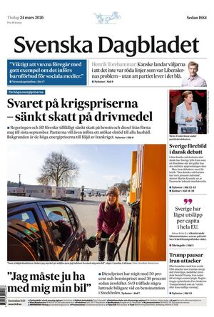 Förstasida Svenska Dagbladet