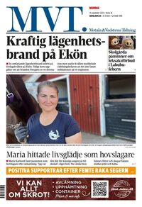 Förstasida Motala & Vadstena tidning
