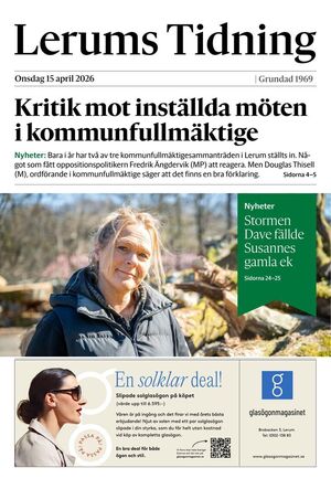 Förstasida Lerums Tidning
