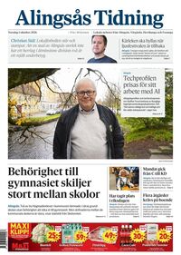 Förstasida Alingsås Tidning