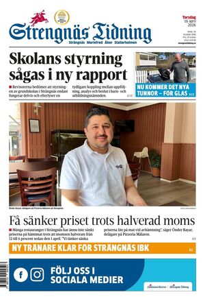 Förstasida Strengnäs Tidning