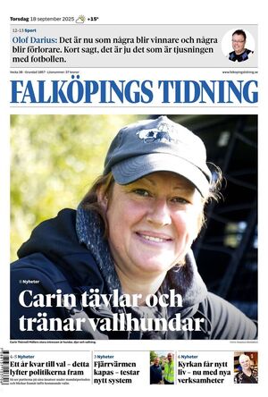 Förstasida Falköpings Tidning