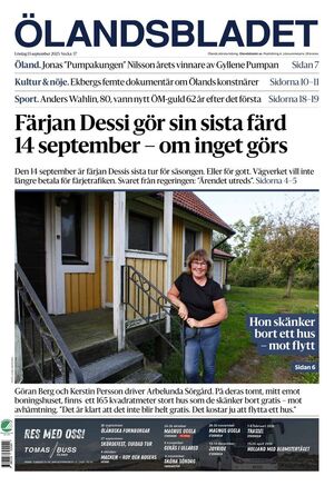 Förstasida Ölandsbladet