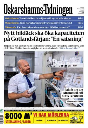 Förstasida Oskarshamns-Tidningen