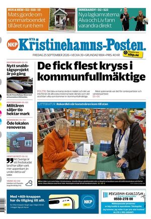 Förstasida Nya Kristinehamns-Posten