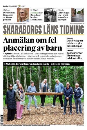 Förstasida Skaraborgs Läns Tidning