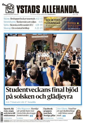 Förstasida Ystads Allehanda