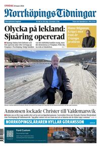Förstasida Norrköpings Tidningar