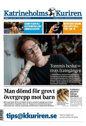 Förstasida Katrineholms-Kuriren
