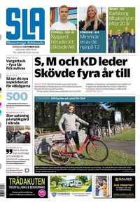 Förstasida Skaraborgs Allehanda
