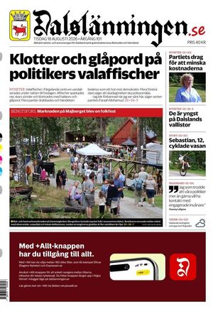 Förstasida Dalslänningen