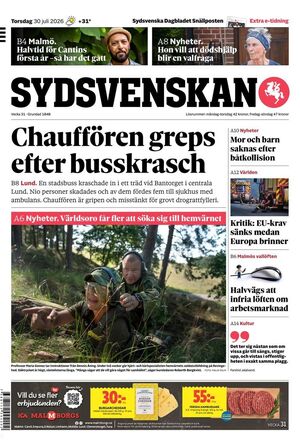 Förstasida Sydsvenskan Lund