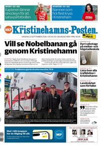 Förstasida Nya Kristinehamns-Posten